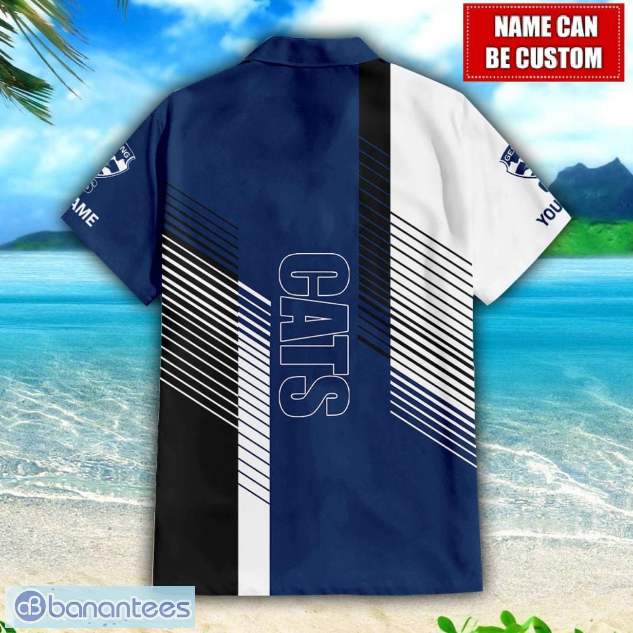 geelong afl custom name hawaiian shirt for men and women beach gift 1 image Geelong AFL Custom Name Hawaiian Shirt For Men And Women Beach Gift Product Photo 2