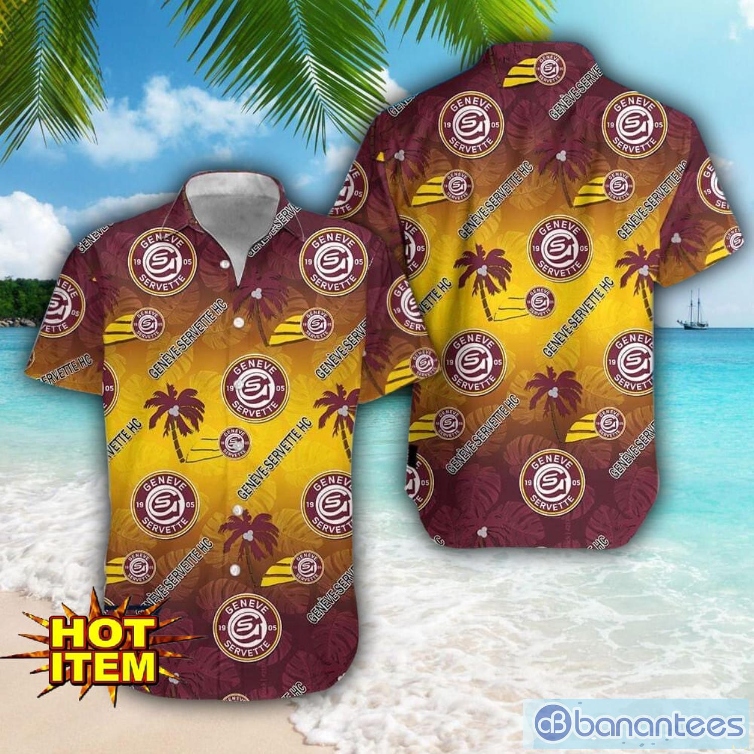 geneve servette hc hawaii 3d printing tropical hawaiian shirt for men and women beach summer gift image Geneve-Servette HC Hawaii 3D Printing Tropical Hawaiian Shirt For Men And Women Beach Summer Gift Product Photo 1