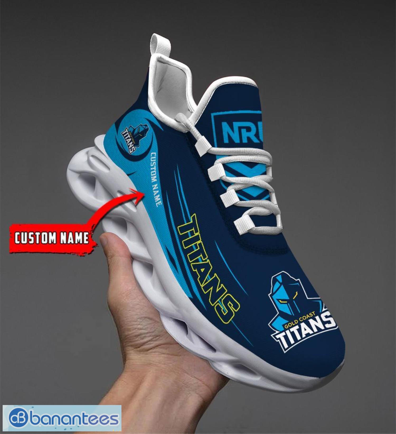 gold coast titans personalized name gift max soul shoes men women team shoes image Gold Coast Titans Personalized Name Gift Max Soul Shoes Men Women Team Shoes Product Photo 1