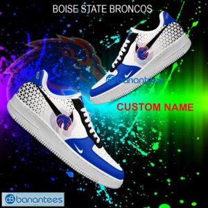 Custom Name NCAA Boise State Broncos Air Force 1 Shoes New AOP Gift AF1 Sneaker For Fans - NCAA Boise State Broncos For Fans Air Force 1 Sneaker Personalized Style 1