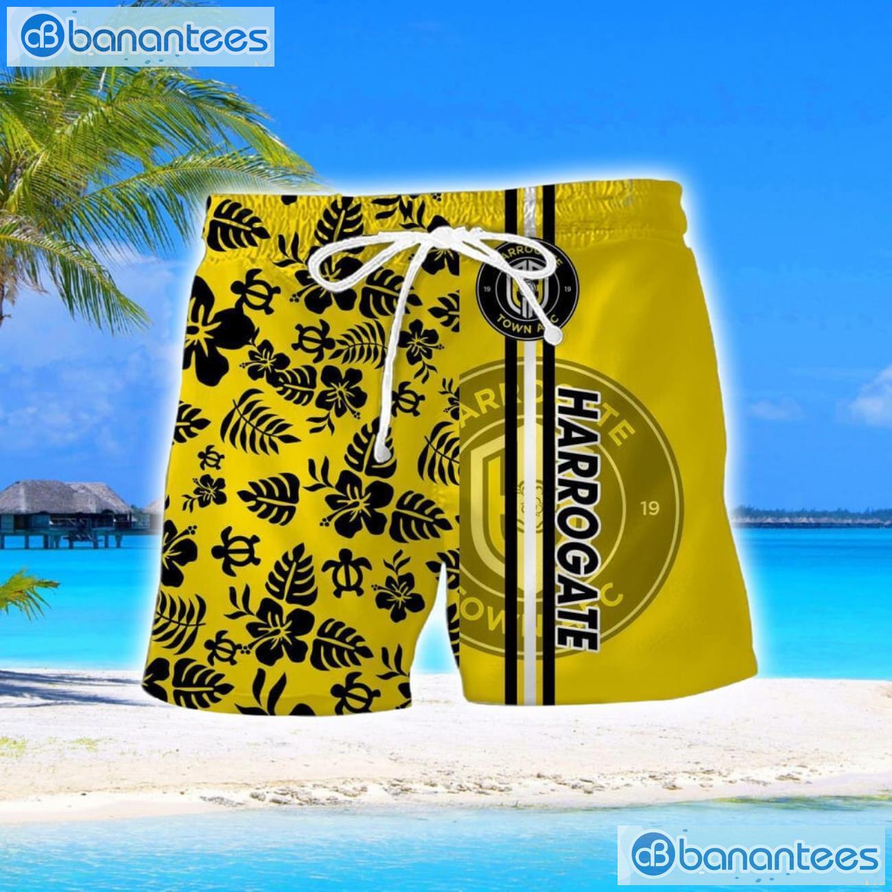 harrogate town afc turtle flower pattern aloha hawaiian shirt and shorts beach set for men and women 1 image Harrogate Town AFC Turtle Flower Pattern Aloha Hawaiian Shirt And Shorts Beach Set For Men And Women Product Photo 2