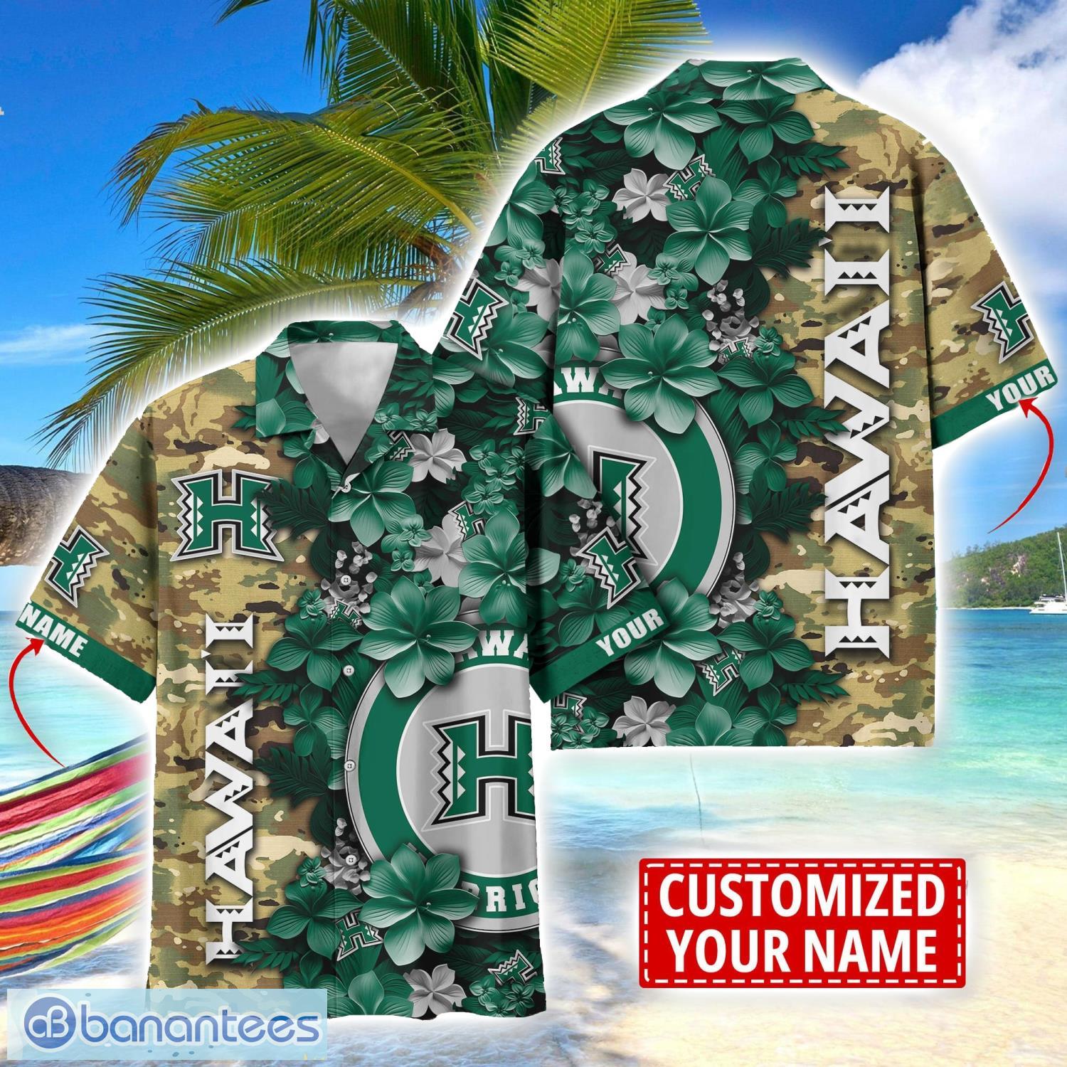 hawaii rainbow warriors custom name personalized camo flower pattern hawaiian shirt image Hawaii Rainbow Warriors Custom Name Personalized Camo Flower Pattern Hawaiian Shirt Product Photo 1