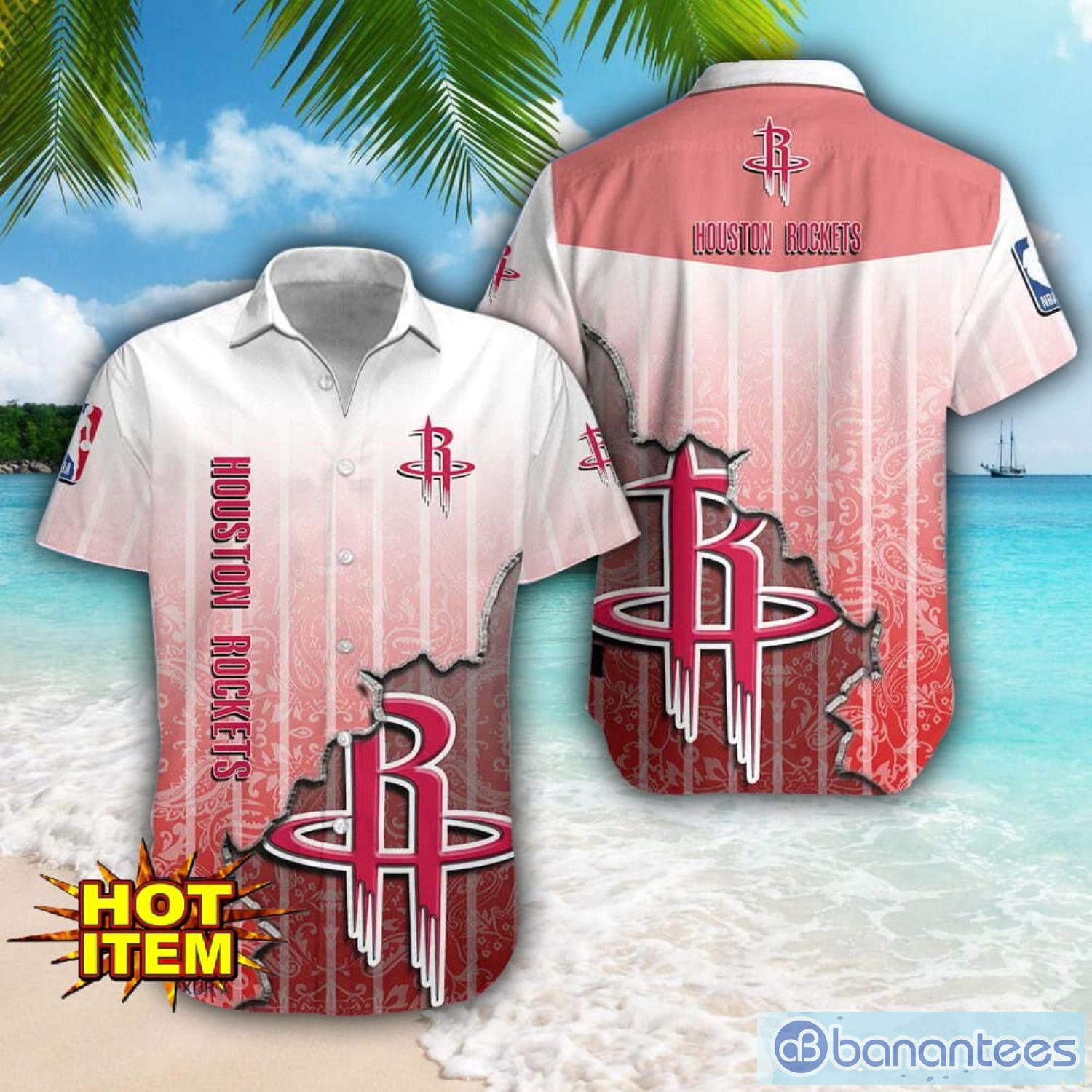 houston rockets logo broken wall printed 3d hawaiian shirt for fans image Houston Rockets Logo Broken Wall Printed 3D Hawaiian Shirt For Fans Product Photo 1