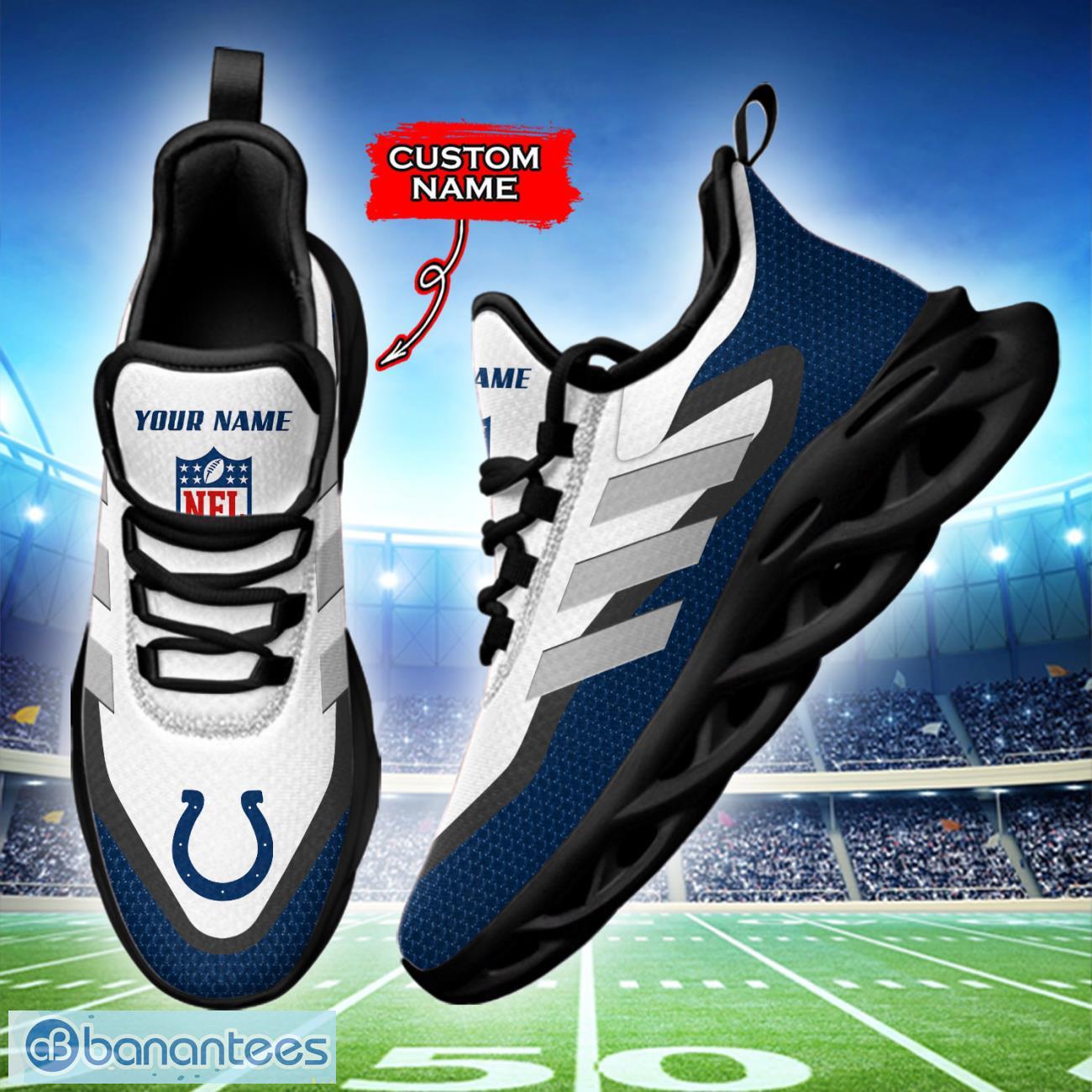 indianapolis colts nfl max soul shoes sneakers custom name big striped sneakers for fans 2 image Indianapolis Colts NFL Max Soul Shoes Sneakers Custom Name Big Striped Sneakers For Fans Product Photo 3