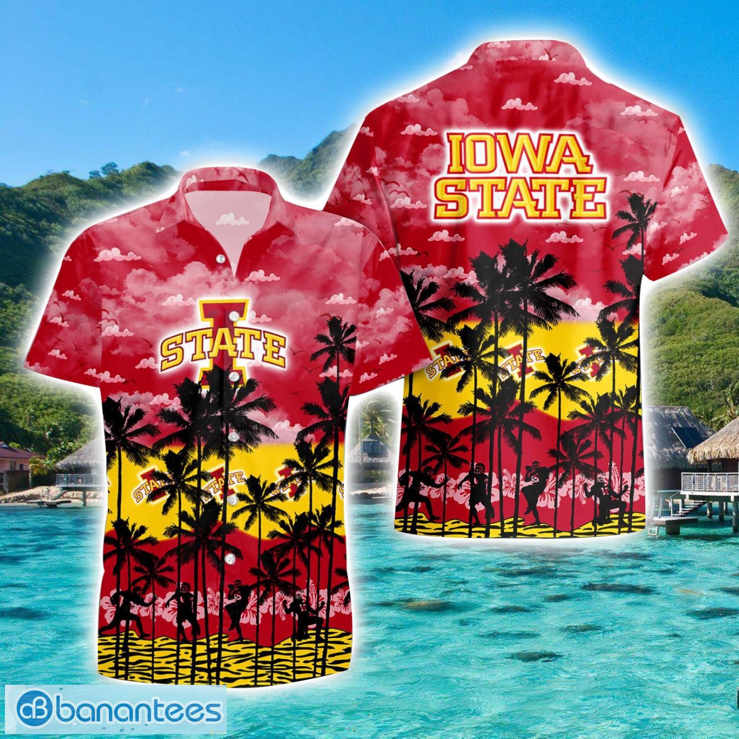 iowa state cyclones hawaiian shirt sports team logo beach shirt image Iowa State Cyclones Hawaiian Shirt Sports Team Logo Beach Shirt Product Photo 1