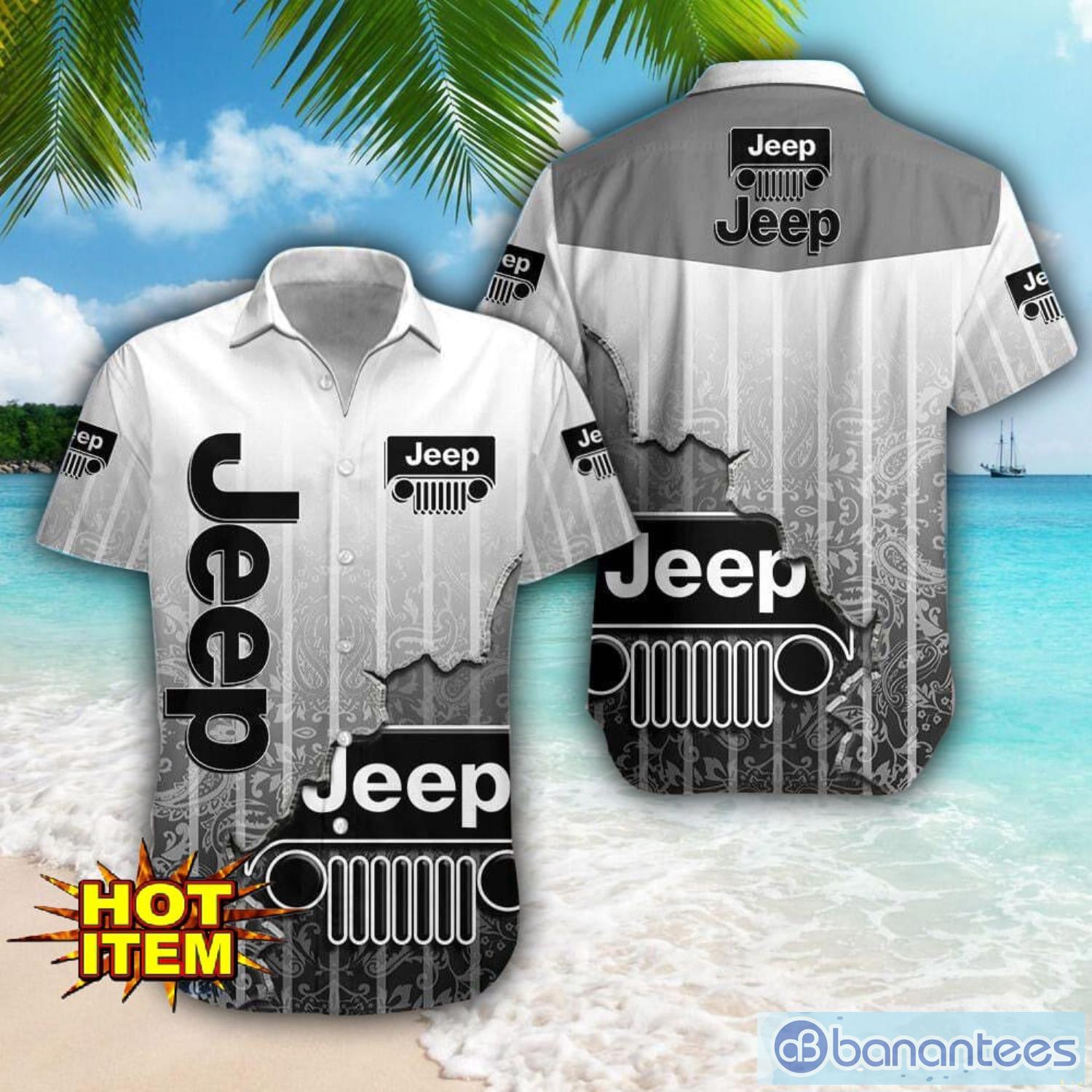jeep logo broken wall printed 3d hawaiian shirt for fans image Jeep Logo Broken Wall Printed 3D Hawaiian Shirt For Fans Product Photo 1