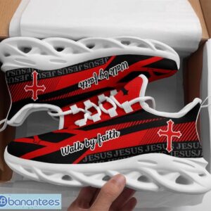 Jesus - Walk By Faith Red Max Soul Shoes Running Sneakers Sport Sneakers Gift Product Photo 1