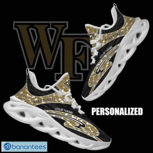 Personalized Camo Design NCAA Wake Forest Demon Deacons Max Soul Shoes Recognition Chunky Sneaker - NCAA Wake Forest Demon Deacons Chunky Sneakers Camo Personalized Style 1