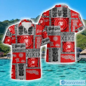 Utah Utes Tiki Vintage Patterns Hawaiian Shirt Summer Gift Product Photo 1