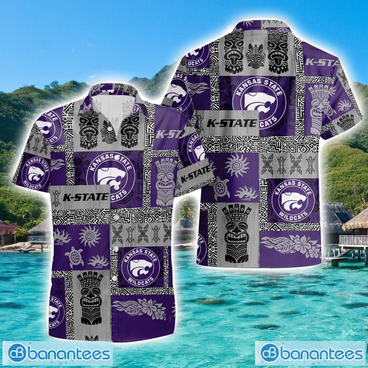 kansas state wildcats hawaiian tiki vintage patterns hawaiian shirt summer gift image Kansas State Wildcats Hawaiian Tiki Vintage Patterns Hawaiian Shirt Summer Gift Product Photo 1