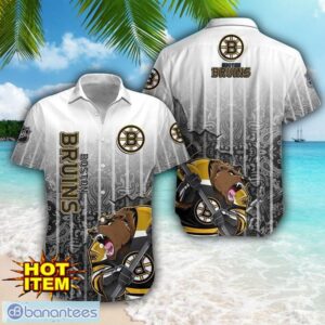 Boston Bruins Logo Broken Wall Printed 3D Hawaiian Shirt For Fans Product Photo 1