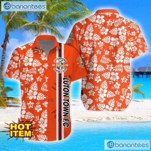 Luton Town F.C Turtle Flower Pattern Aloha Hawaiian Shirt And Shorts Beach Set For Men And Women Product Photo 1