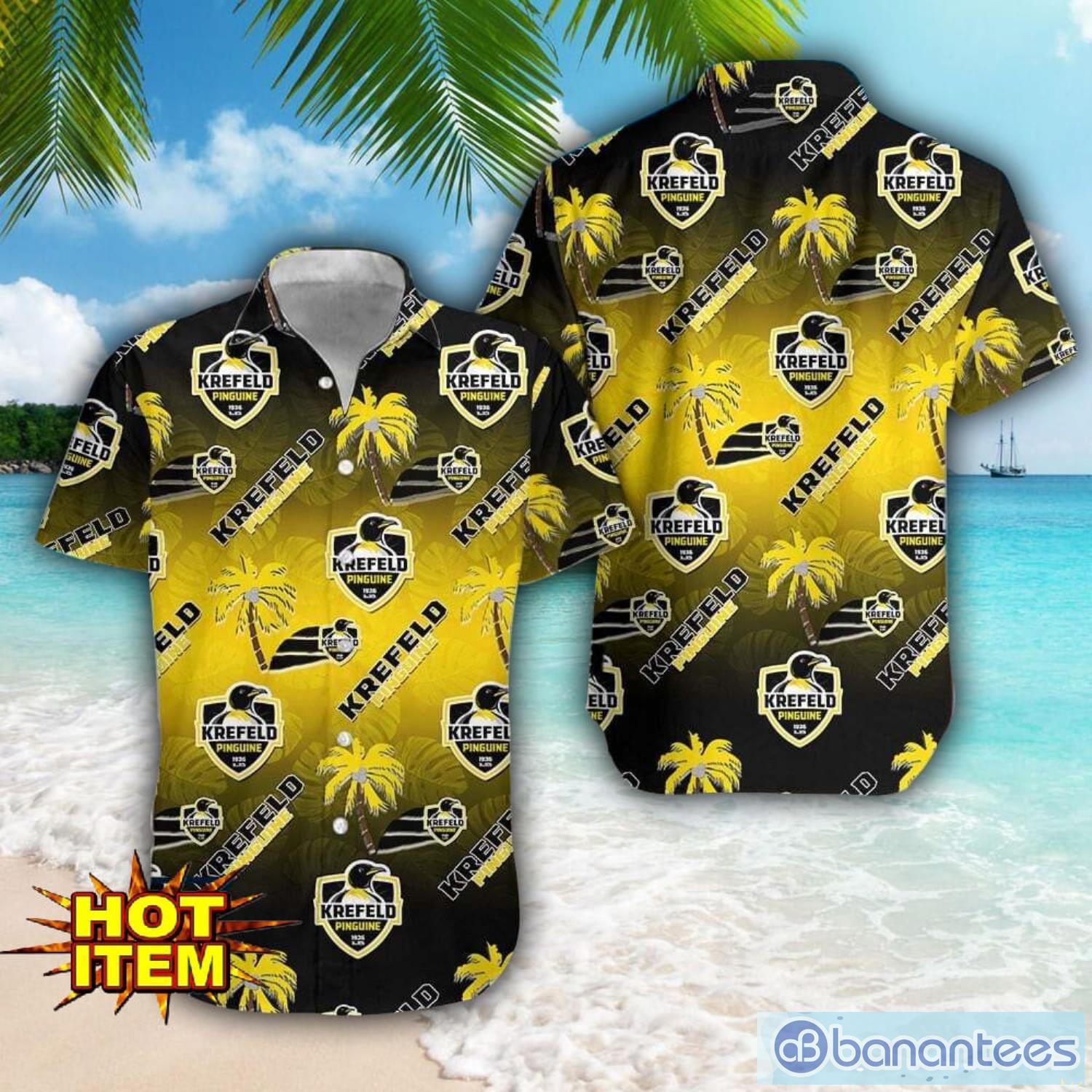 krefeld pinguine hawaii 3d printing tropical hawaiian shirt for men and women beach summer gift image Krefeld Pinguine Hawaii 3D Printing Tropical Hawaiian Shirt For Men And Women Beach Summer Gift Product Photo 1