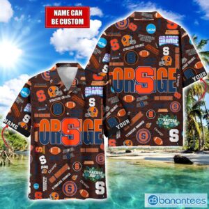 Syracuse Orange Football Beach Shirts Logo Custom Name Hawaiian Shirt Product Photo 1