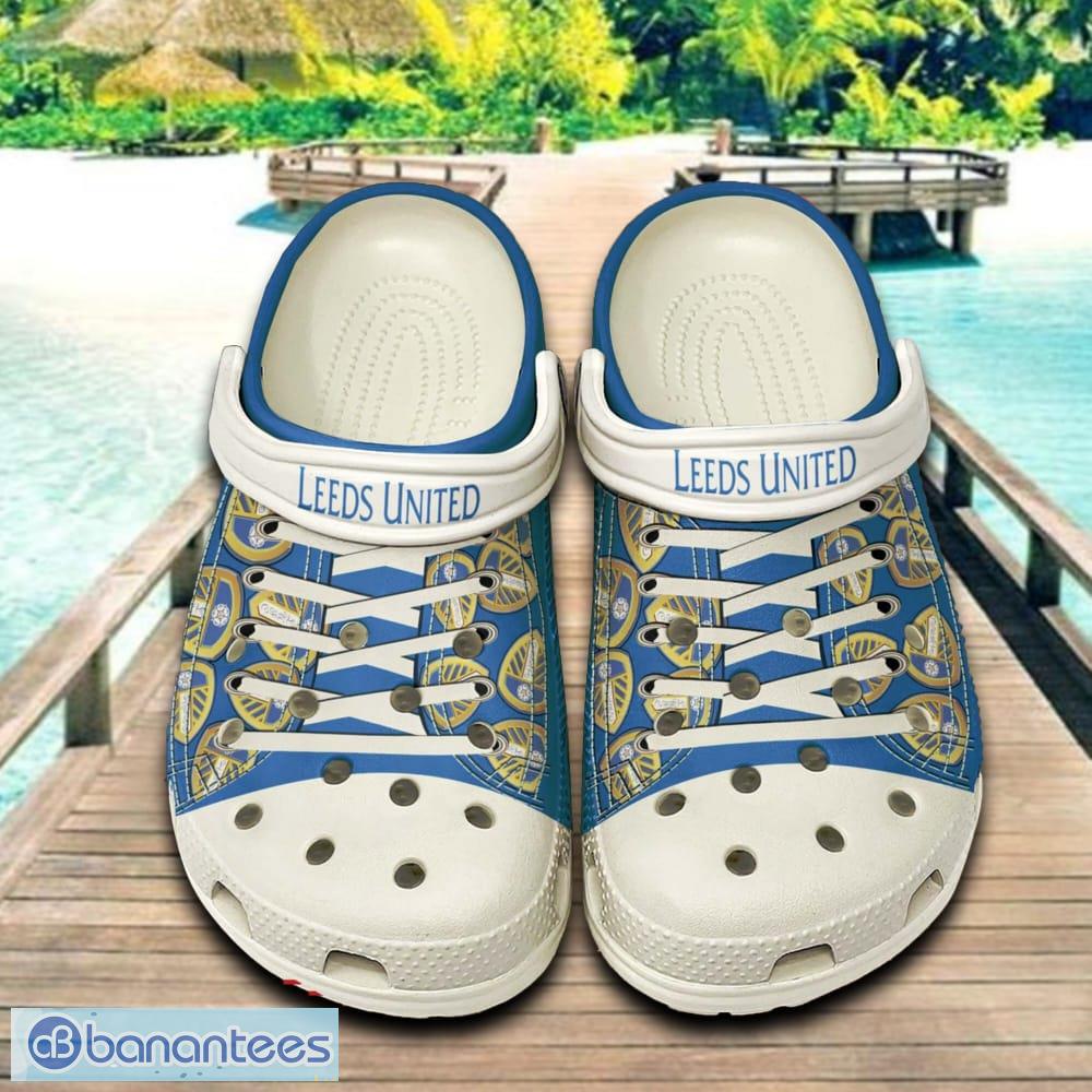 leeds united fc 3d clog shoes for fans summer beach all over print image Leeds United F.C 3D Clog Shoes For Fans Summer Beach All Over Print - Leeds United F.C 3D Clog Shoes For Fans Summer Beach All Over Print