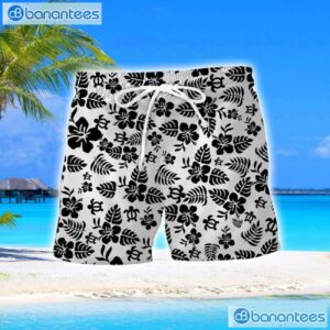 Derby County Turtle Flower Pattern Aloha Hawaiian Shirt And Shorts Beach Set For Men And Women Product Photo 2