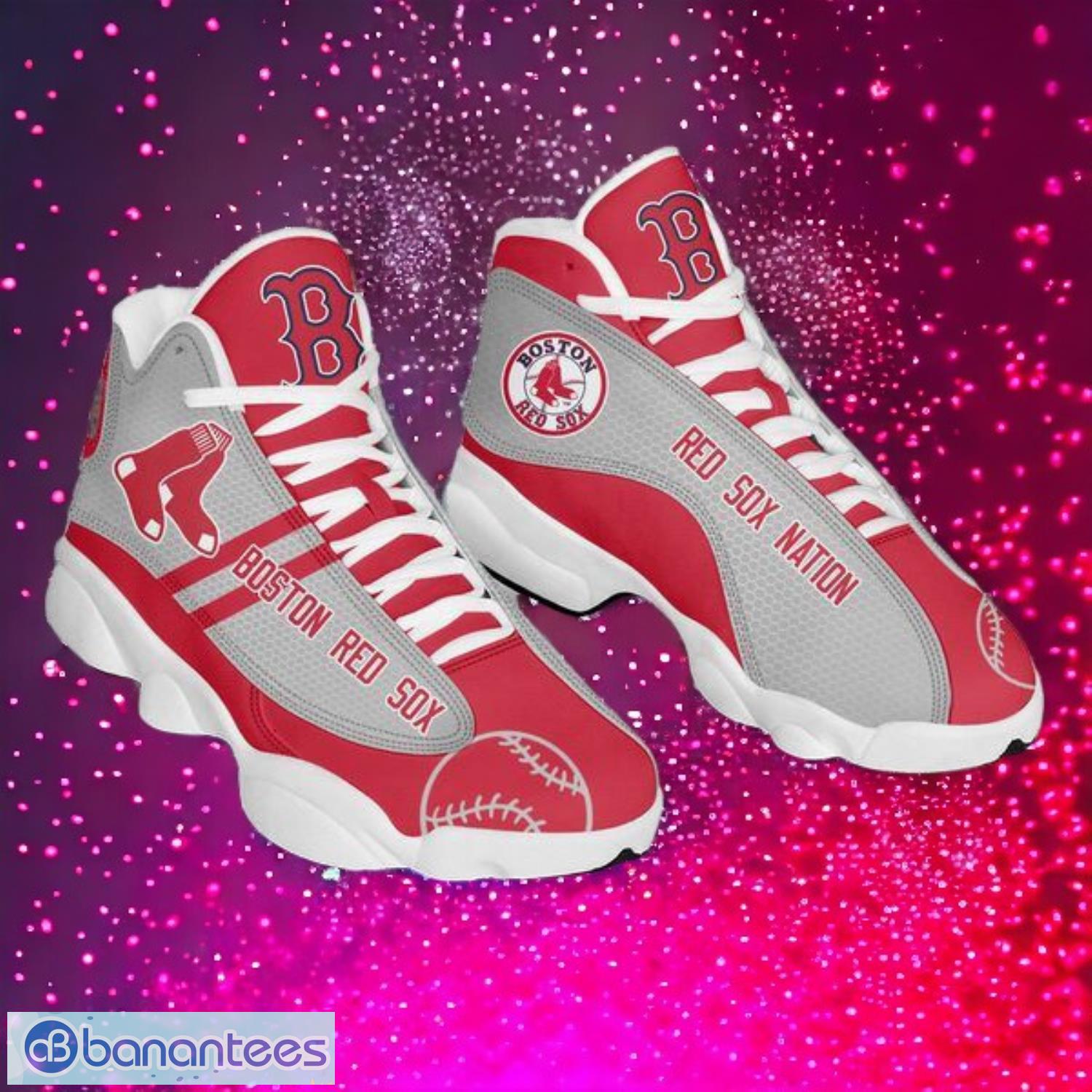 mlb boston red sox logo design gift for fans air jordan 13 shoes image MLB Boston Red Sox Logo Design Gift For Fans Air Jordan 13 Shoes Product Photo 1