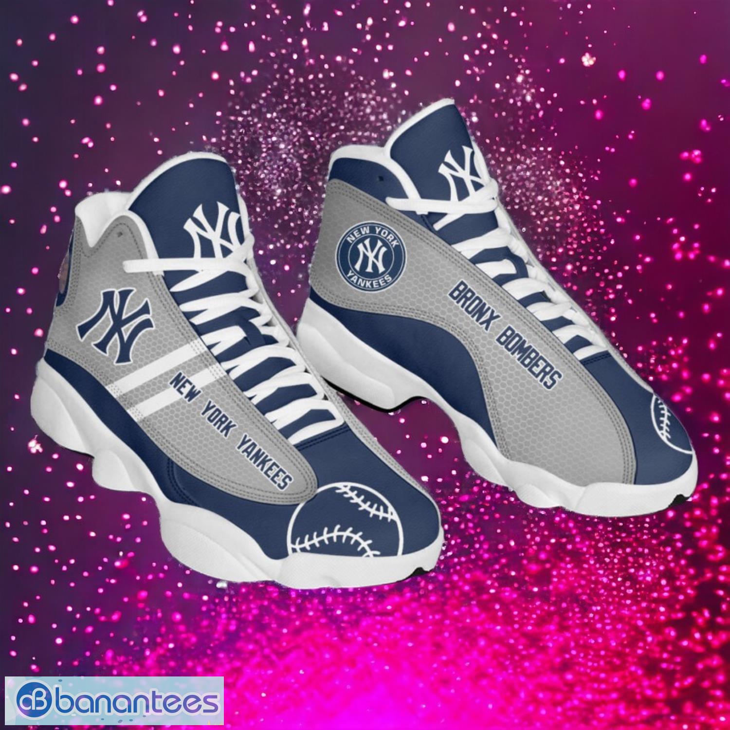 mlb new york yankees logo design gift for fans air jordan 13 shoes image MLB New York Yankees Logo Design Gift For Fans Air Jordan 13 Shoes Product Photo 1
