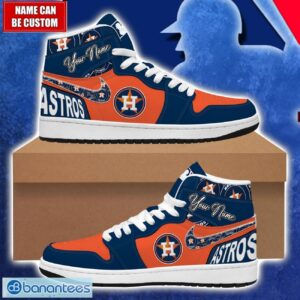 Houston Astros MLB Air Jordan 1 Hightop Shoes For MLB Fans Custom Name Gift Sneakers Product Photo 1
