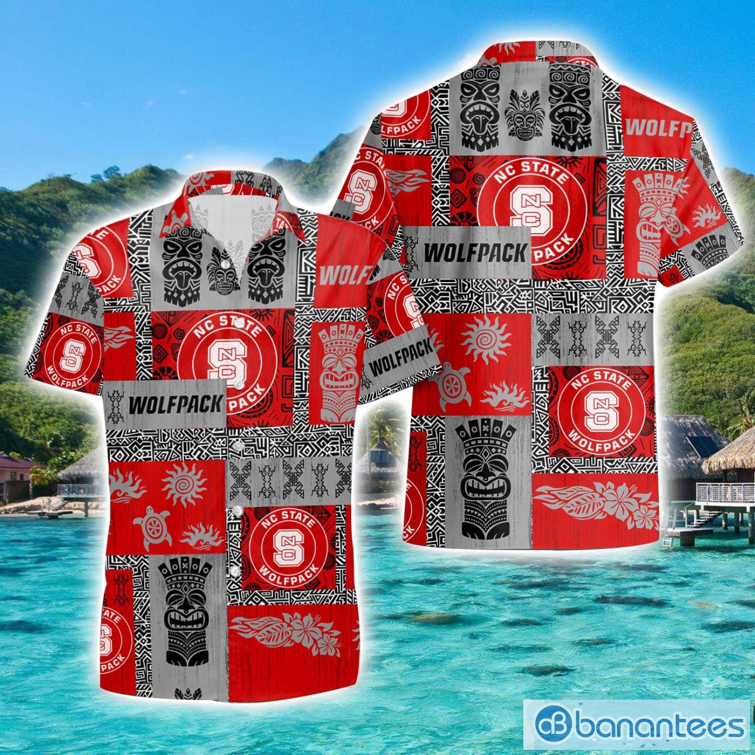 nc state wolfpack hawaiian tiki vintage patterns hawaiian shirt summer gift image NC State Wolfpack Hawaiian Tiki Vintage Patterns Hawaiian Shirt Summer Gift Product Photo 1
