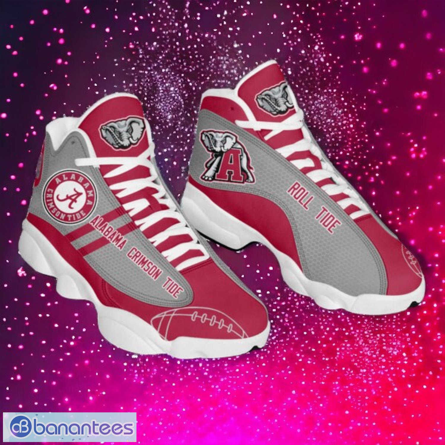 ncaa alabama crimson tide logo design gift for fans air jordan 13 shoes image NCAA Alabama Crimson Tide Logo Design Gift For Fans Air Jordan 13 Shoes Product Photo 1