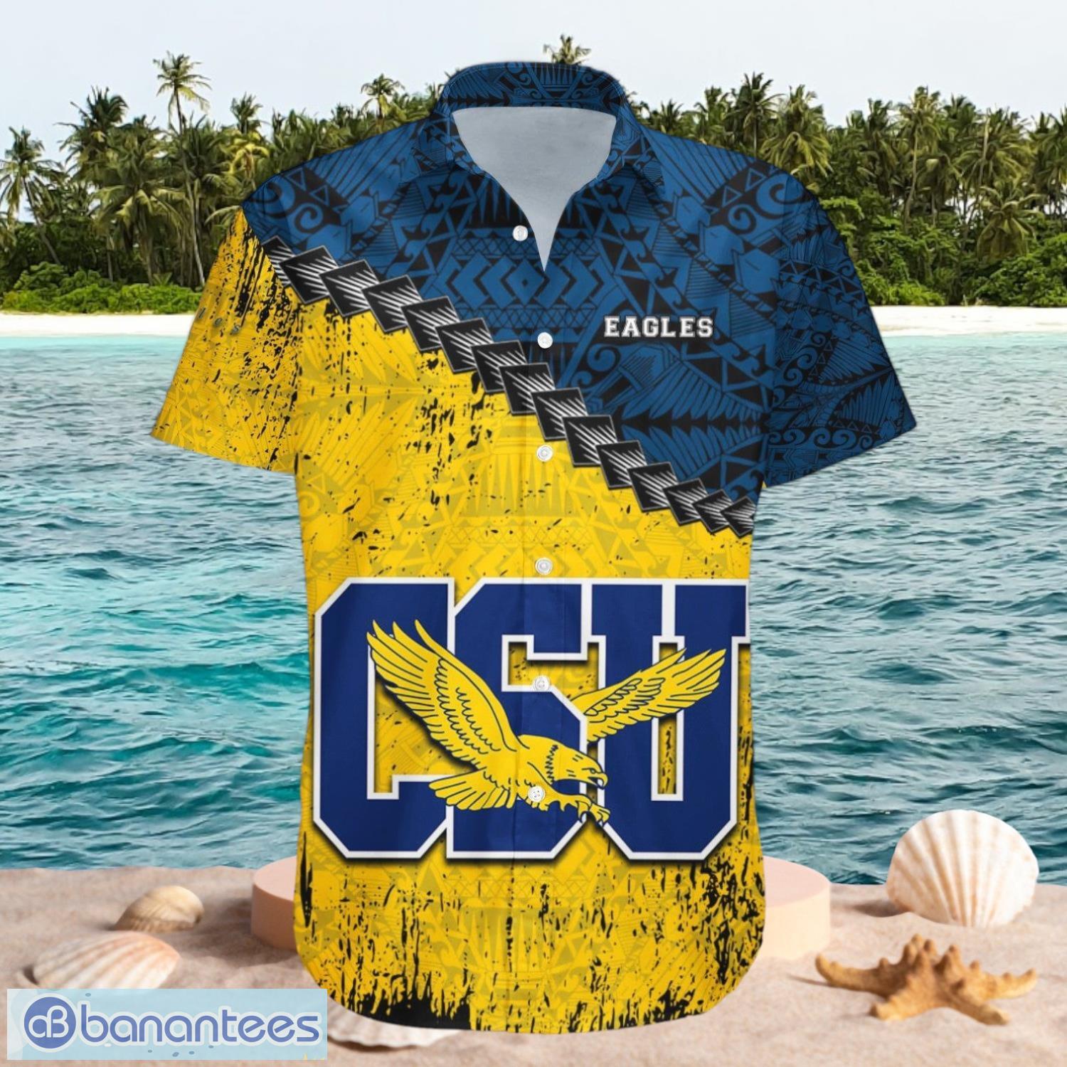 ncaa coppin state eagles logo design yellow shirt hawaiian shirt image NCAA Coppin State Eagles Logo Design Yellow Shirt Hawaiian Shirt Product Photo 1