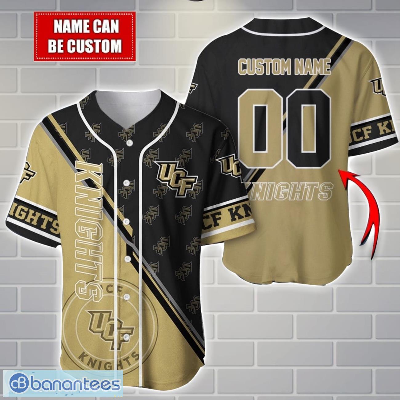ncaa ucf knights custom name and number sport baseball jersey shirt image NCAA UCF Knights Custom Name And Number Sport Baseball Jersey Shirt Product Photo 1