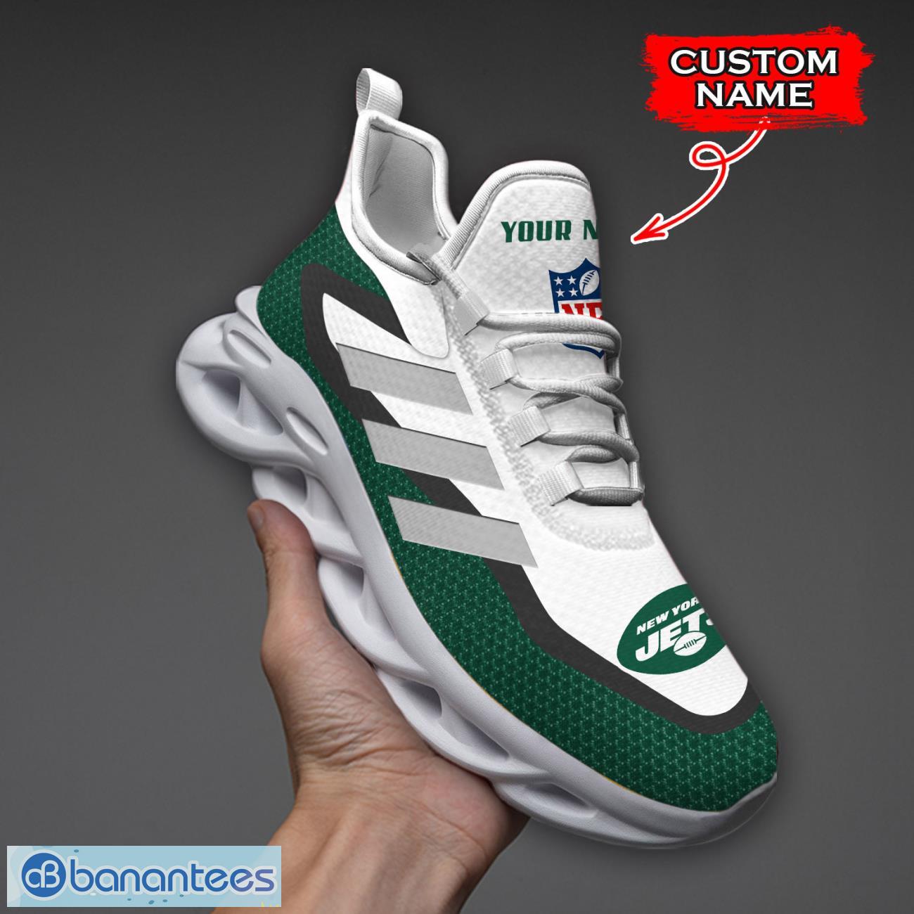 new york jets nfl max soul shoes sneakers custom name big striped sneakers for fans image New York Jets NFL Max Soul Shoes Sneakers Custom Name Big Striped Sneakers For Fans Product Photo 1