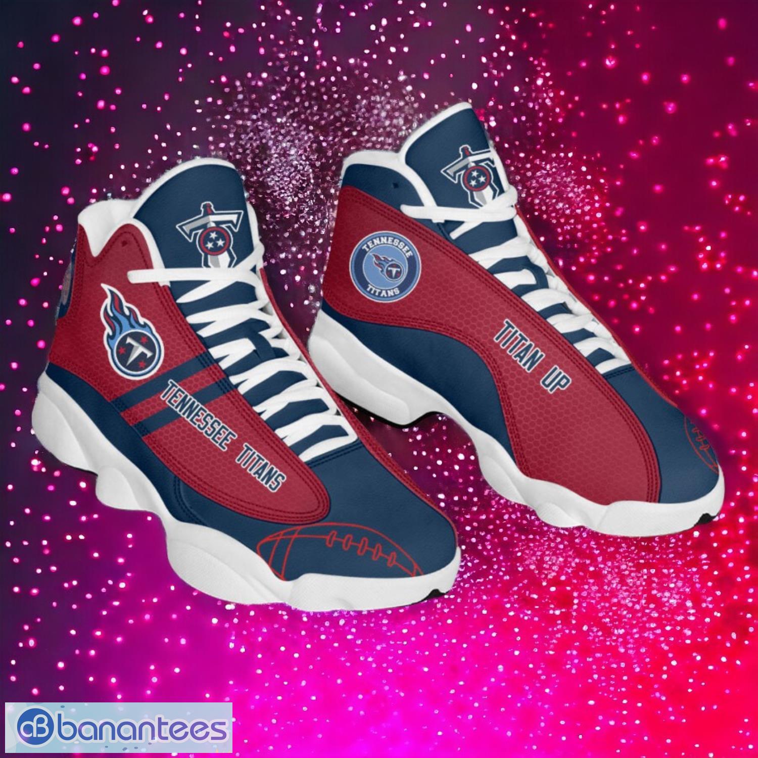 nfl tennessee titans logo design gift for fans air jordan 13 shoes image NFL Tennessee Titans Logo Design Gift For Fans Air Jordan 13 Shoes Product Photo 1
