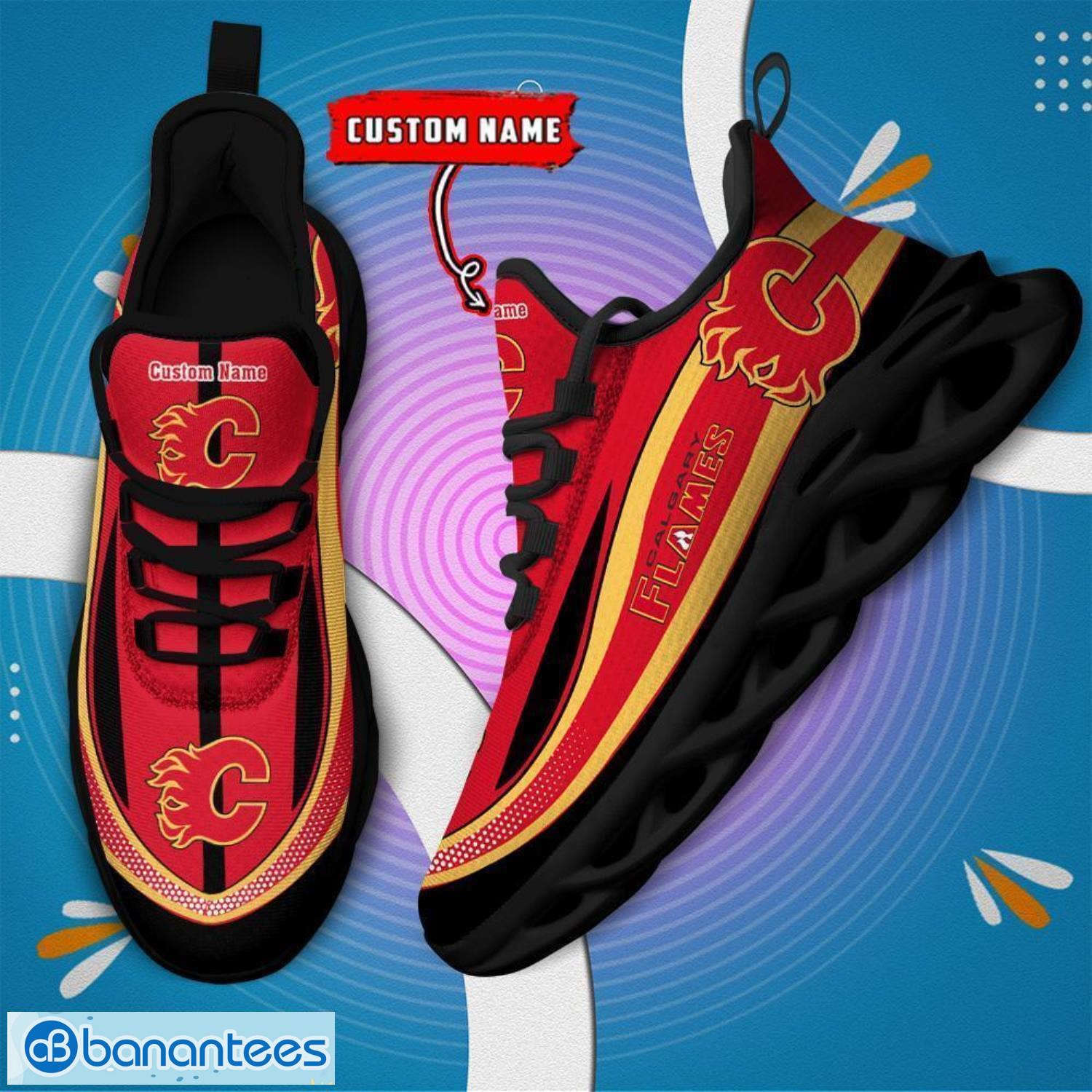 nhl calgary flames sneakers clunky max soul shoes men women team shoes 5 image NHL Calgary Flames Sneakers Clunky Max Soul Shoes Men Women Team Shoes Product Photo 6
