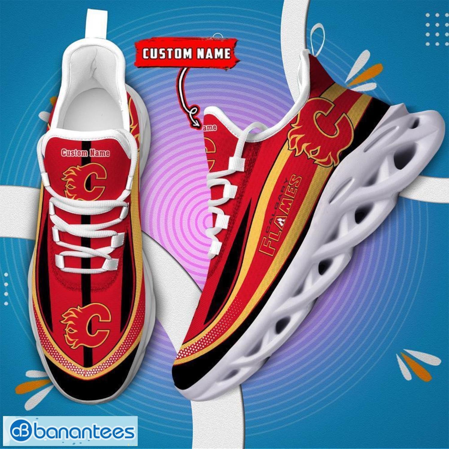 nhl calgary flames sneakers clunky max soul shoes men women team shoes image NHL Calgary Flames Sneakers Clunky Max Soul Shoes Men Women Team Shoes Product Photo 1