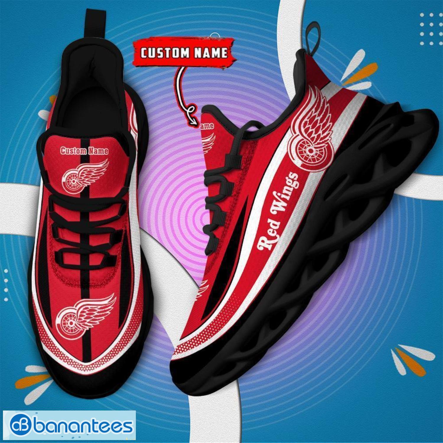 nhl detroit red wings sneakers clunky max soul shoes men women team shoes 5 image NHL Detroit Red Wings Sneakers Clunky Max Soul Shoes Men Women Team Shoes Product Photo 6