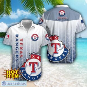 Texas Rangers Logo Broken Wall Printed 3D Hawaiian Shirt For Fans Product Photo 1