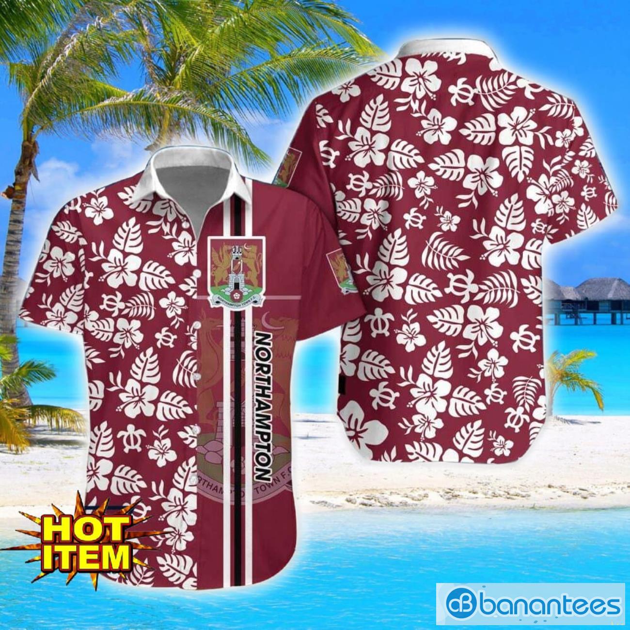 northampton town fc turtle flower pattern aloha hawaiian shirt and shorts beach set for men and women image Northampton Town F.C Turtle Flower Pattern Aloha Hawaiian Shirt And Shorts Beach Set For Men And Women Product Photo 1
