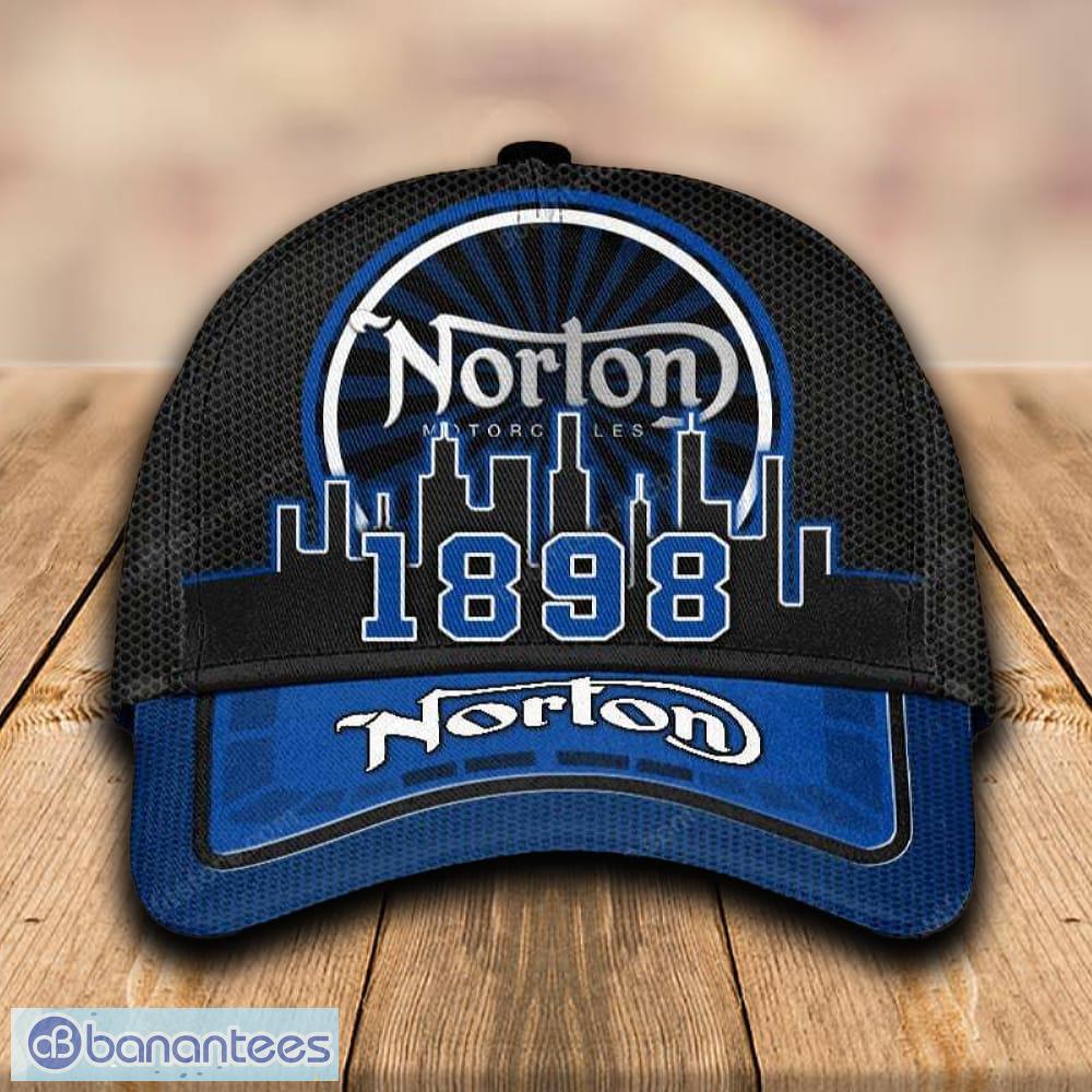 norton cap and hat blue black for mens gift fans summer all over print image Norton Cap And Hat Blue Black For Mens Gift Fans Summer All Over Print - Norton Cap And Hat Blue Black For Mens Gift Fans Summer All Over Print