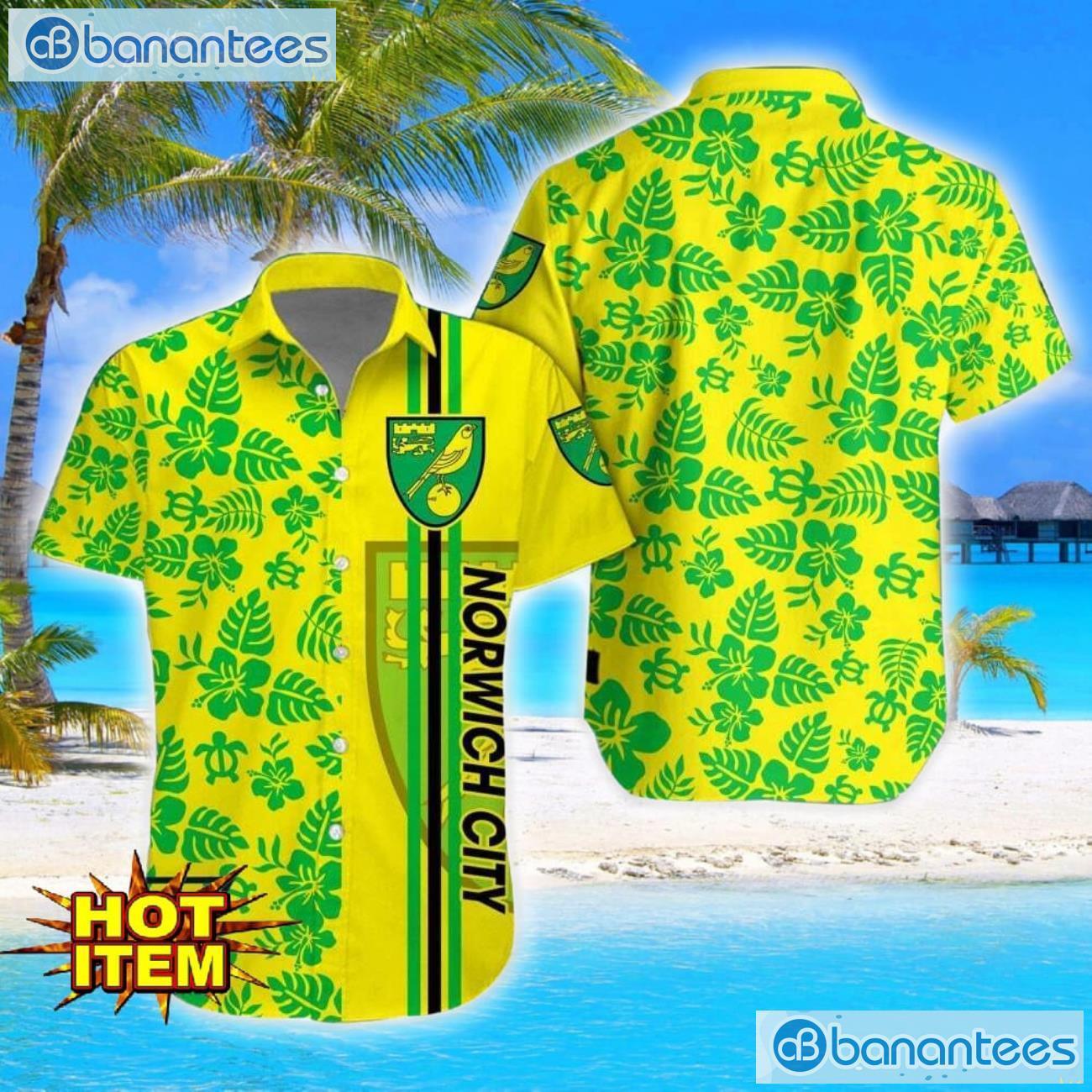 norwich city turtle flower pattern aloha hawaiian shirt and shorts beach set for men and women image Norwich City Turtle Flower Pattern Aloha Hawaiian Shirt And Shorts Beach Set For Men And Women Product Photo 1