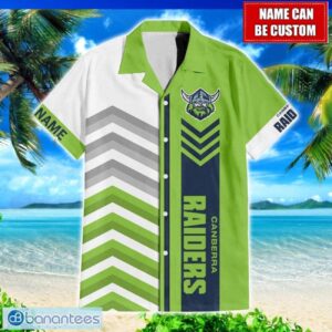 Custom Name Canberra Raiders NRL Hawaiian Shirt Gift Ideas For Summer Product Photo 1