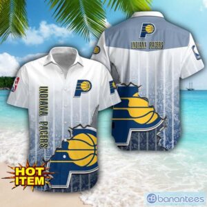 Indiana Pacers Logo Broken Wall Printed 3D Hawaiian Shirt For Fans Product Photo 1