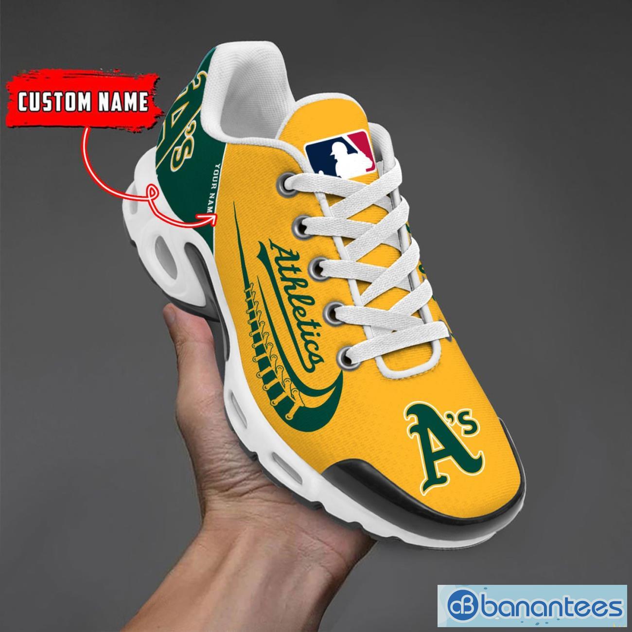 oakland athletics mlb custom name air cushion sports shoes men women sneakers image Oakland Athletics MLB Custom Name Air Cushion Sports Shoes Men Women Sneakers Product Photo 1