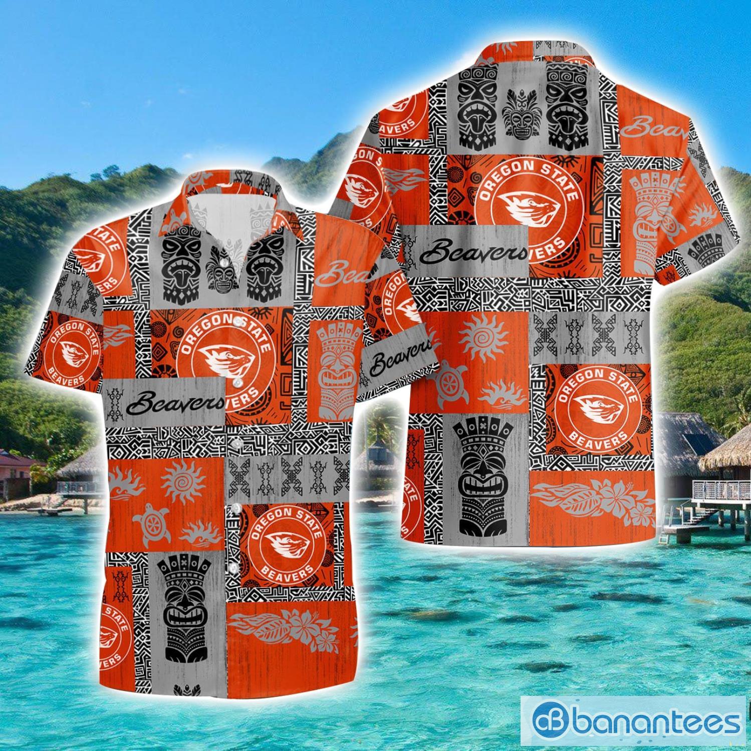 oregon state beavers hawaiian tiki vintage patterns hawaiian shirt summer gift image Oregon State Beavers Hawaiian Tiki Vintage Patterns Hawaiian Shirt Summer Gift Product Photo 1
