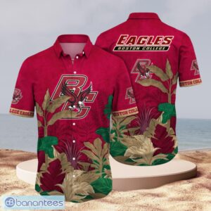 NCAA Boston College Eagles Logo Design Red Shirt Hawaiian Shirt Product Photo 1