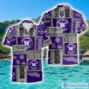 Washington Huskies Deacons Tiki Vintage Patterns Hawaiian Shirt Summer Gift Product Photo 1