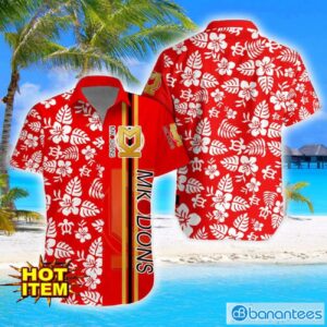 Milton Keynes Dons Turtle Flower Pattern Aloha Hawaiian Shirt And Shorts Beach Set For Men And Women Product Photo 1