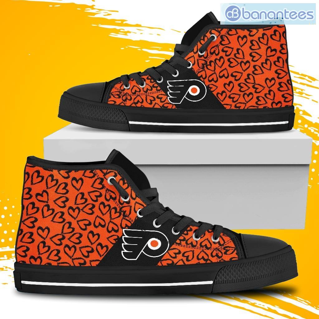 perfect cross color absolutely nice philadelphia flyers high top shoes gift for men and women image Perfect Cross Color Absolutely Nice Philadelphia Flyers High Top Shoes Gift For Men And Women Product Photo 1