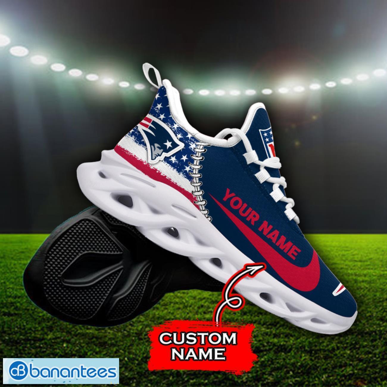 Personalized Name New England Patriots NFL Max Soul Shoes Flag Pattern Sneakers Personalized Name New England Patriots NFL Max Soul Shoes Flag Pattern Sneakers Product Photo 3
