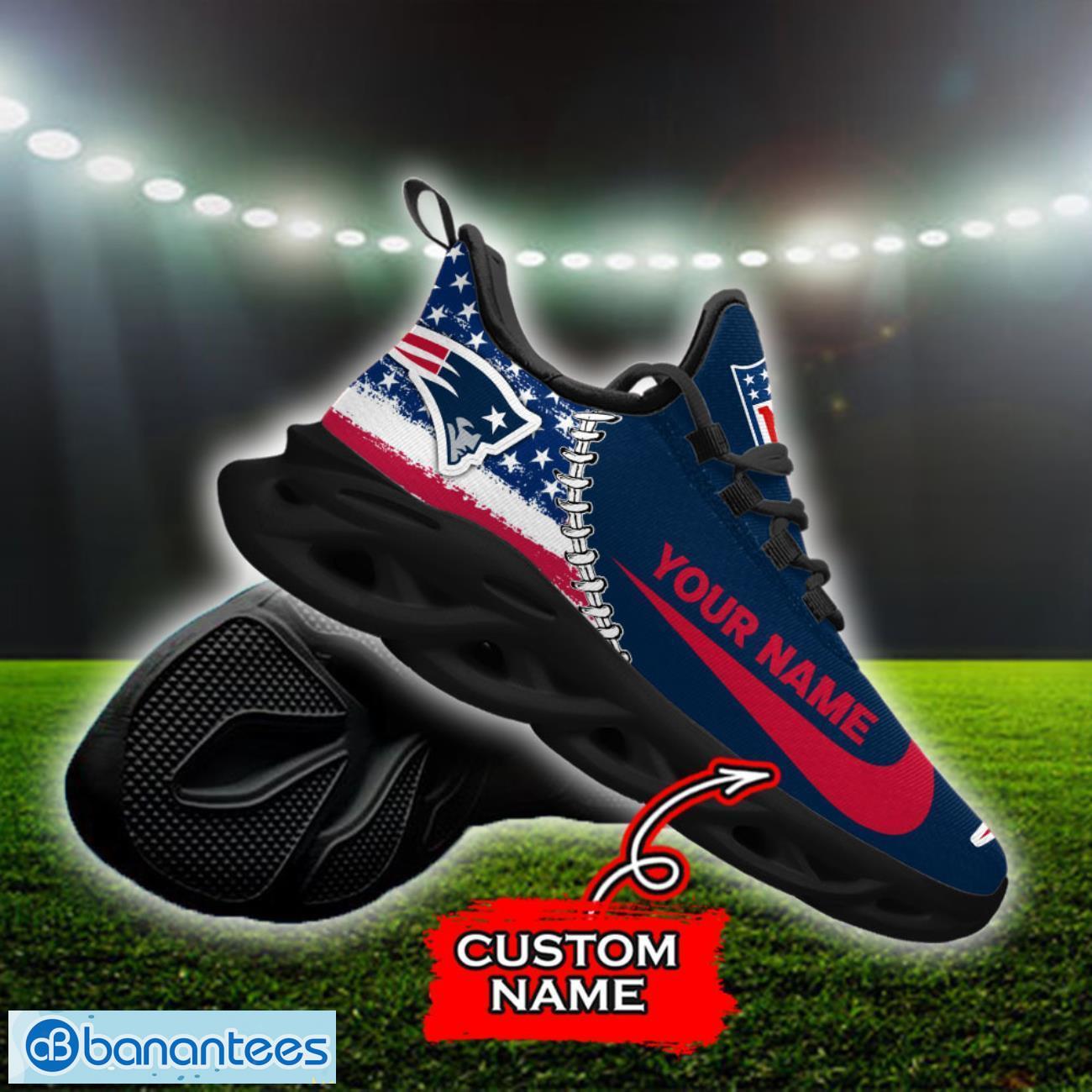 Personalized Name New England Patriots NFL Max Soul Shoes Flag Pattern Sneakers Personalized Name New England Patriots NFL Max Soul Shoes Flag Pattern Sneakers Product Photo 4