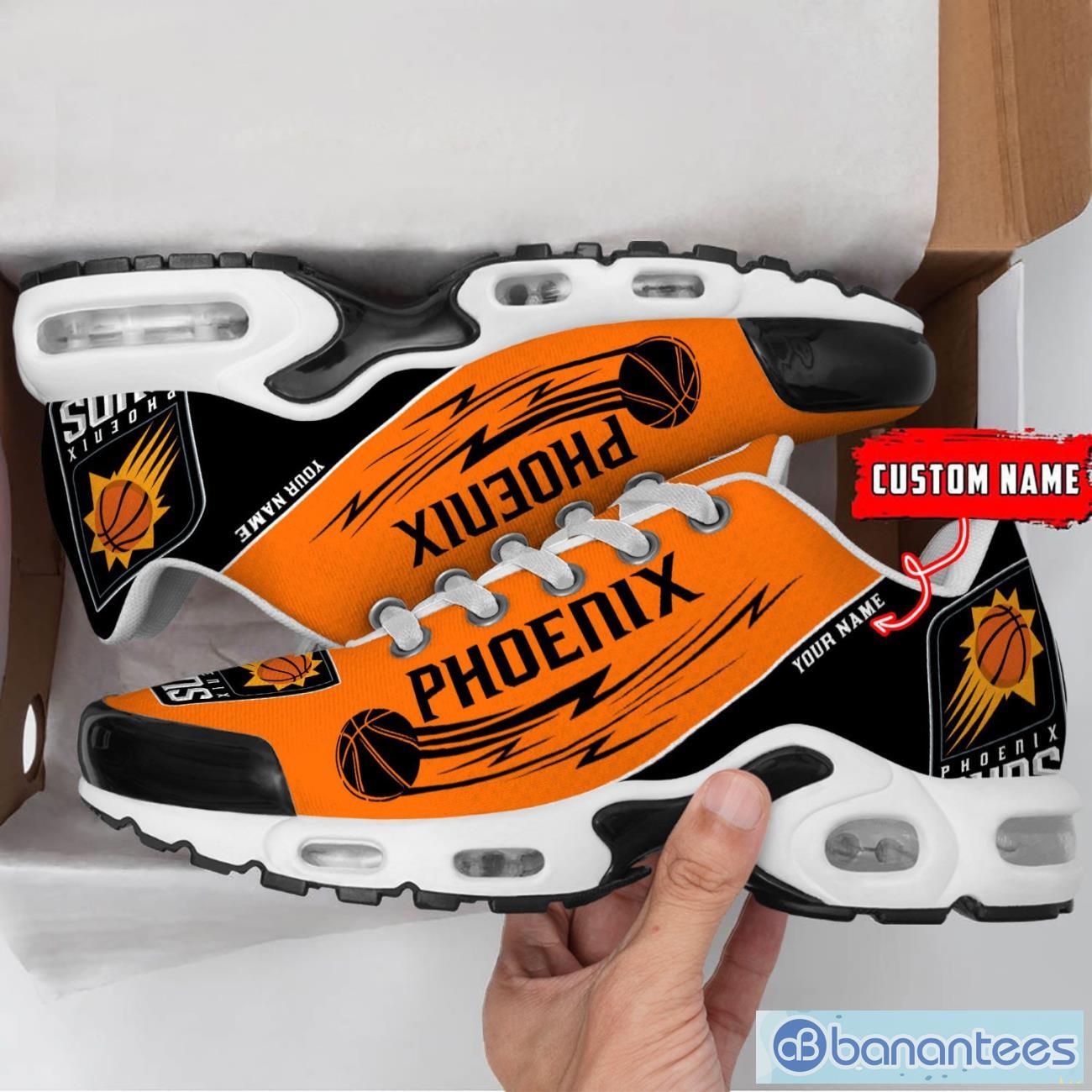 phoenix suns nba air cushion sports shoes custom name tn sneakers for fans 1 image Phoenix Suns NBA Air Cushion Sports Shoes Custom Name TN Sneakers For Fans Product Photo 2