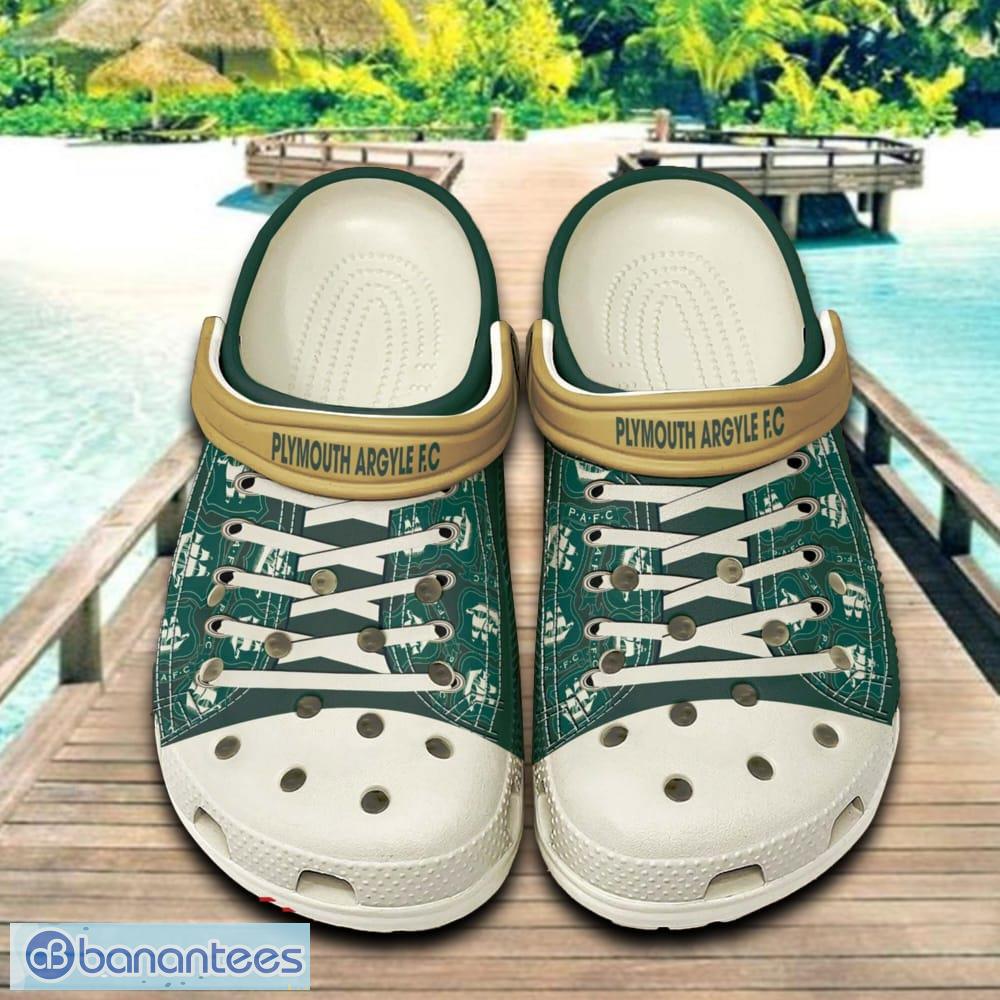 plymouth argyle fc 3d clog shoes for fans summer beach all over print image Plymouth Argyle F.C 3D Clog Shoes For Fans Summer Beach All Over Print - Plymouth Argyle F.C 3D Clog Shoes For Fans Summer Beach All Over Print