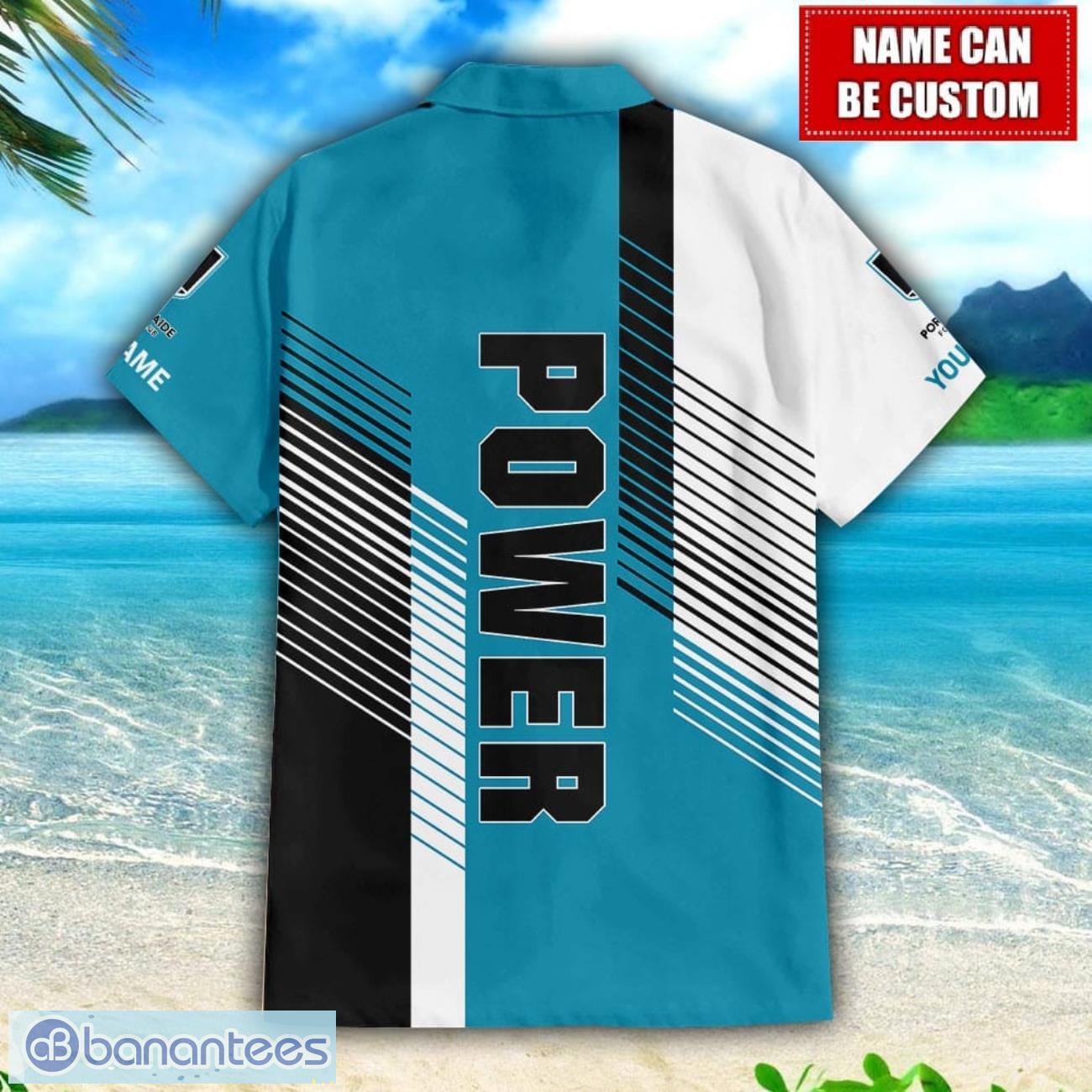 port adelaide afl custom name hawaiian shirt for men and women beach gift 1 image Port Adelaide AFL Custom Name Hawaiian Shirt For Men And Women Beach Gift Product Photo 2