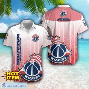 Washington Wizards Logo Broken Wall Printed 3D Hawaiian Shirt For Fans Product Photo 1